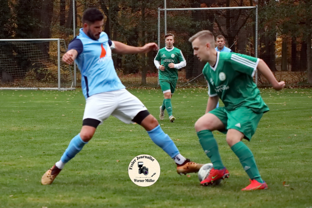2021-11-07 FSV Blau-Wei Milkel in hellblau- Hoyerswerdaer FC 2. in grn Foto: Werner Mller
