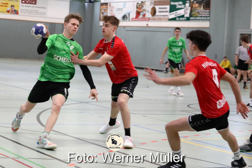 2021-04-02 LHV B- JugendLHV Hoyerswerda in grn -HSV Dresden in rot 19:31 Foto: Werner Mller