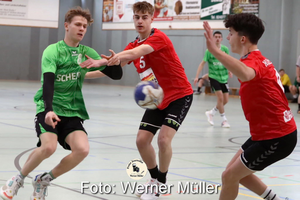 2021-04-02 LHV B- JugendLHV Hoyerswerda in grn -HSV Dresden in rot 19:31 Foto: Werner Mller