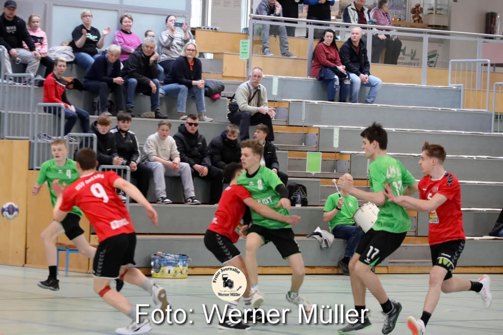 2021-04-02 LHV B- JugendLHV Hoyerswerda in grn -HSV Dresden in rot 19:31 Foto: Werner Mller