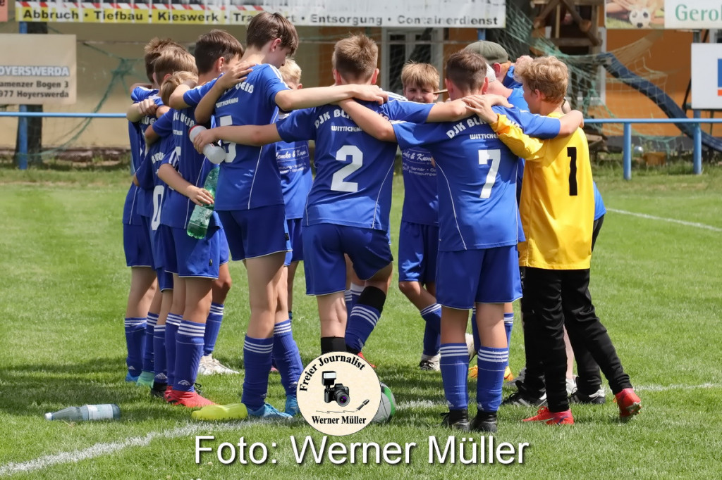 2022-06-11 D- Junioren DJK Wittichenau in blau- HFC II in grn 22:0Foto: Werner Mller 2022-06-11 D- J