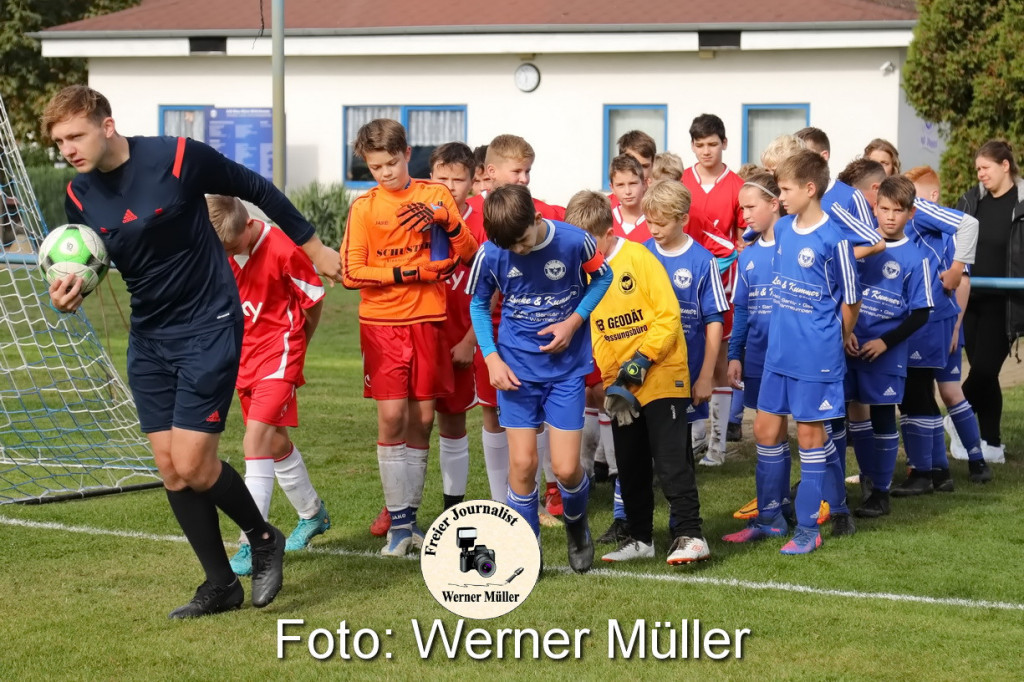 2022-09-24 D- Junioren DJK Blau Wei Wittichenau in blau - DJK Sokol Ralbitz in rot 0:5Foto: Werner M