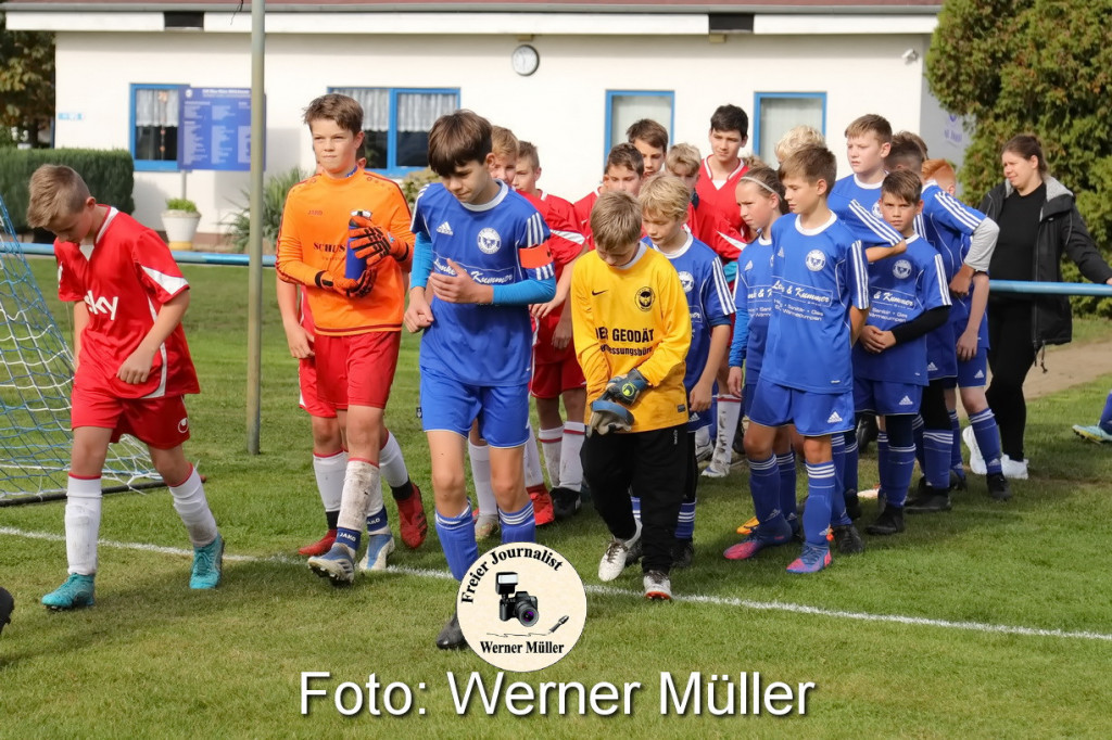 2022-09-24 D- Junioren DJK Blau Wei Wittichenau in blau - DJK Sokol Ralbitz in rot 0:5Foto: Werner M