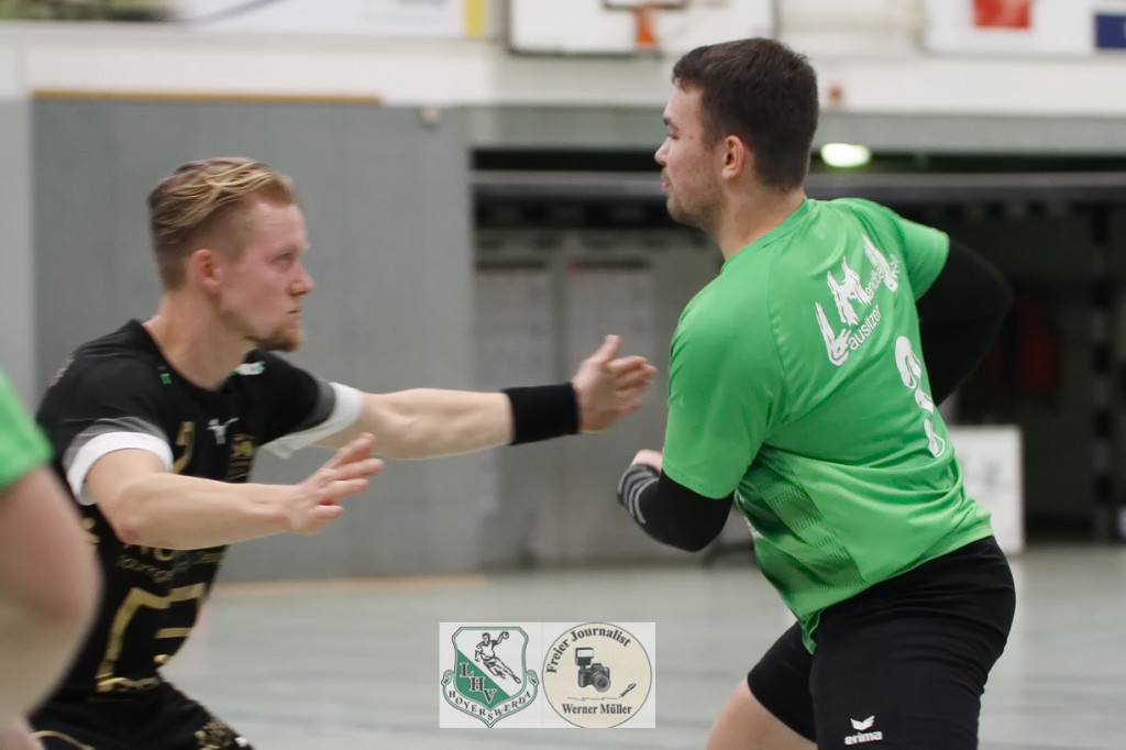 2022-10-30 Landskron Pokal LHV Hoyerswerda II in grn - SSV Lommatzsch  in schwarz 29:24 (15:14)Foto: