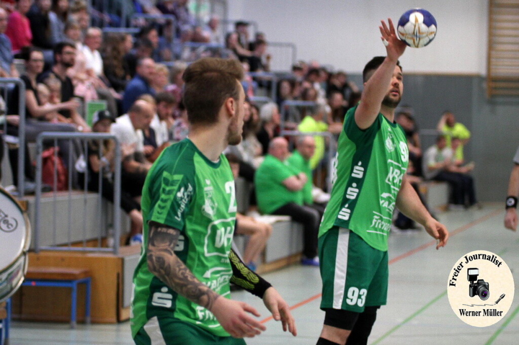 2023-04-22 LHV Hoyerswerda in grn - HSV Weinbhla in sachwarz 32:30 Foto: Werner Mllerr