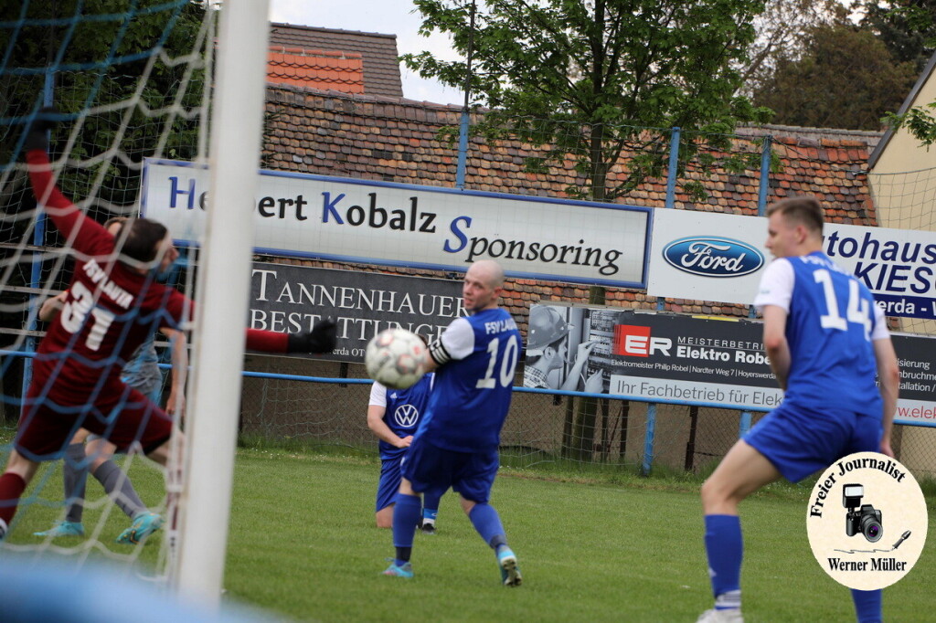 2023-05-13 SpG OlingSkaskaWittichenau in grau- FSV Lauta in blau 2:2Foto: Werner Mller