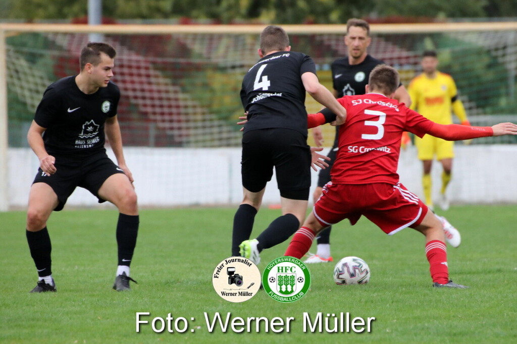 2023-10-07 Hoyersweredaer FC I in schwarz - SG Crostwitz in rot 1:2 (1:1)Foto: Werner Mller