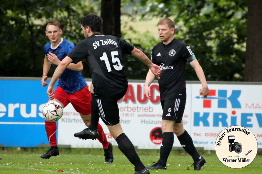 2024-06-01 Mit einem 5:0 Sieg verabschiedet sich der SV Radibor aus der Kreisoberliga  SV 1922 Radibor in blau:SV Zeiig 1993 in schwarz 5:0 (2:0)Foto: Werner Mller