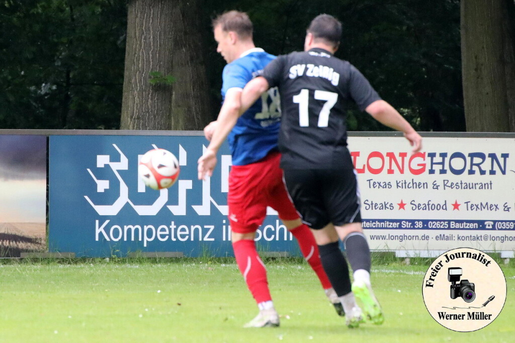 2024-06-01 Mit einem 5:0 Sieg verabschiedet sich der SV Radibor aus der Kreisoberliga  SV 1922 Radibor in blau:SV Zeiig 1993 in schwarz 5:0 (2:0)Foto: Werner Mller